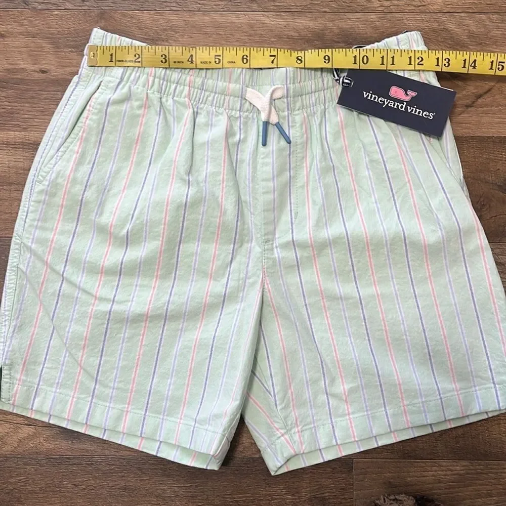 Boys Stripe Drawstring Stretch Oxford Shorts size 12